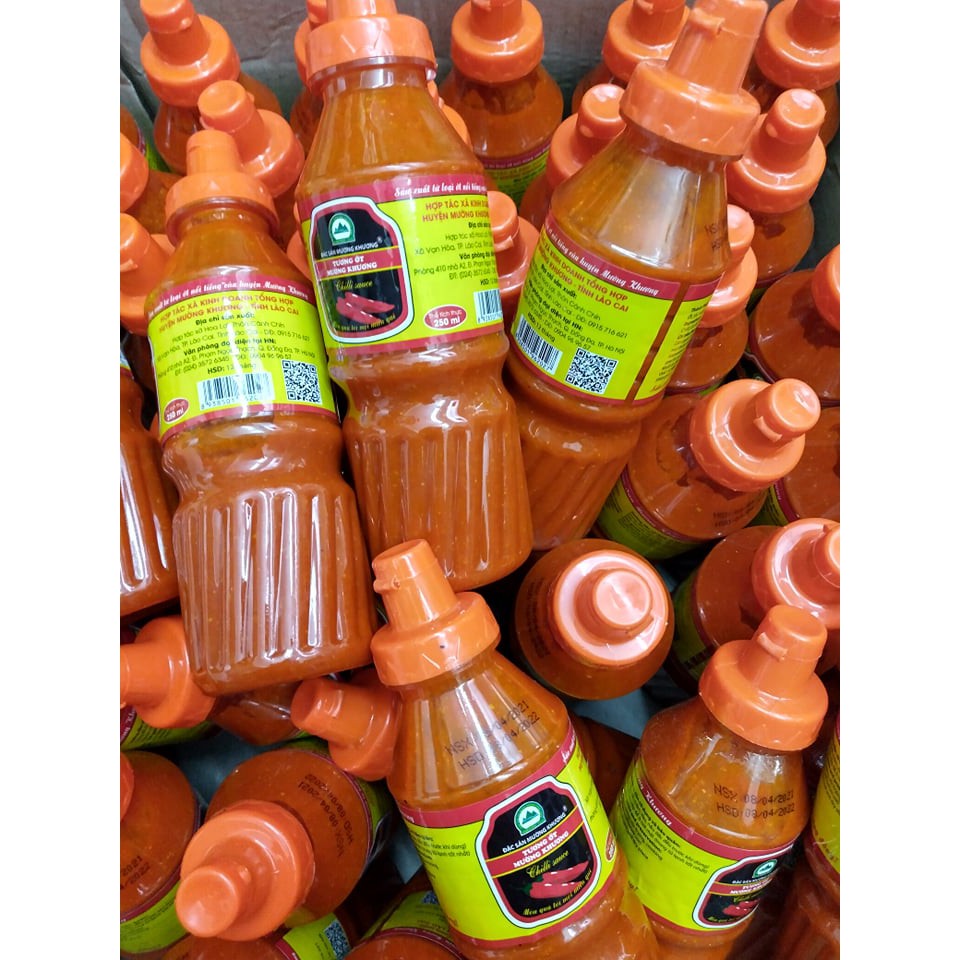 Tương ớt Mường Khương đặc sản Lào Cai chai 250ml date 3/2023