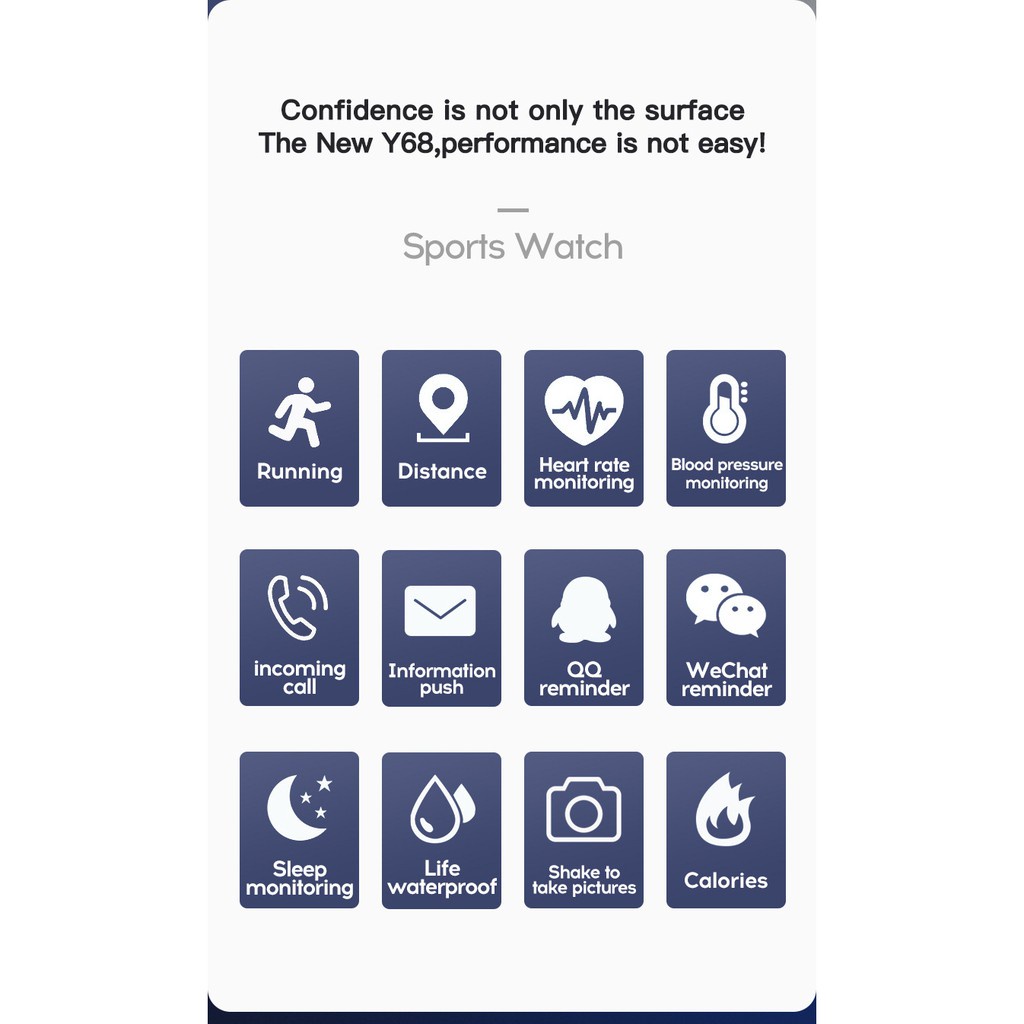 Đồng Hồ Thông Minh Malaysia 6 Tháng Tích Hợp Máy Theo Dõi Nhịp Tim Y68