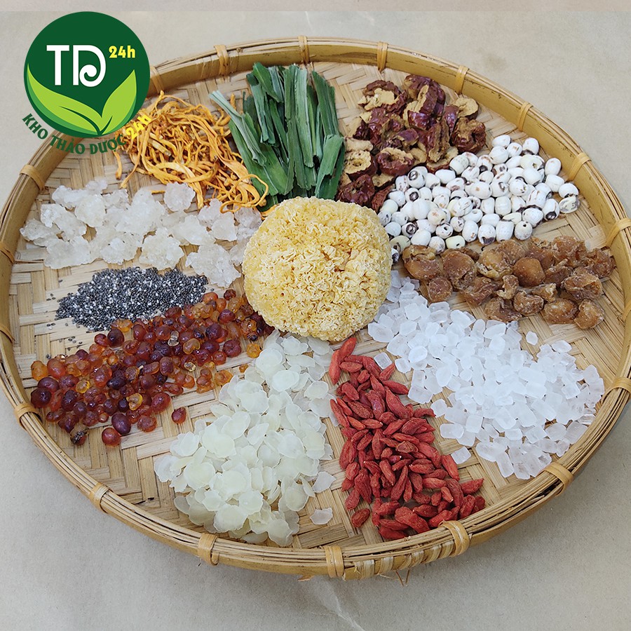 Chè Dưỡng Nhan 12 vị - Nguyên liệu 550g nấu được 12 chai 330ml