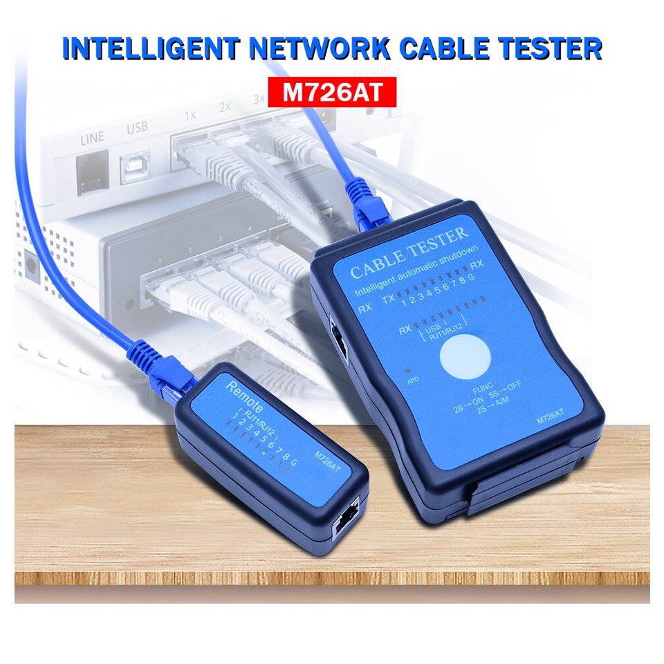 Bộ test mạng ethernet RJ11 RJ45 M726 Kèm Pin PK