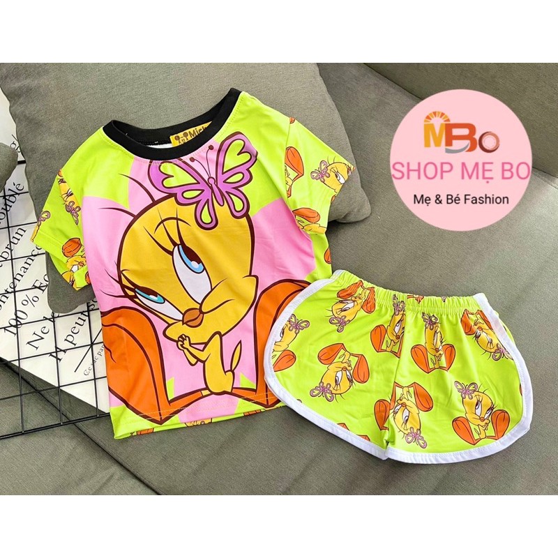 Quần áo trẻ em - Đồ bộ 3d thun lạnh cho bé gái bé trai in hoạt hình siêu nhân khủng long ngựa pony size từ 8 đến 40kg