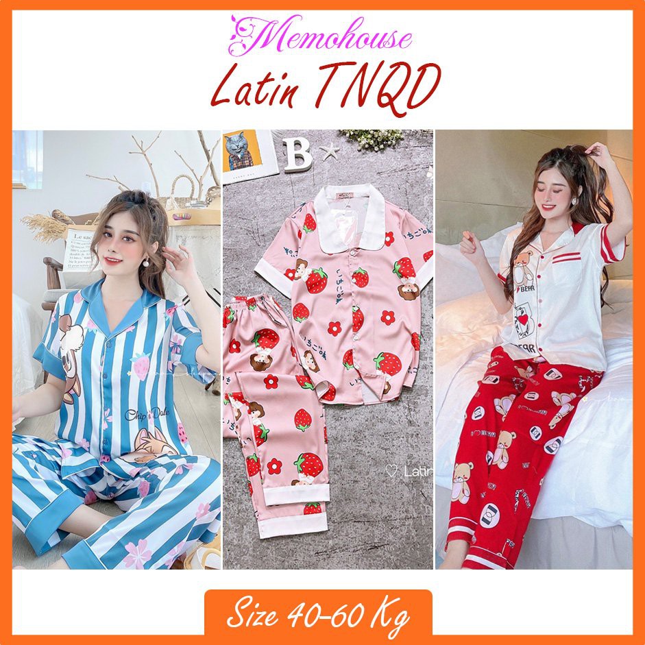 Đồ Mặc Nhà Pijama Lụa Latin TN Quần Dài Freesize - HÀNG CAO CẤP