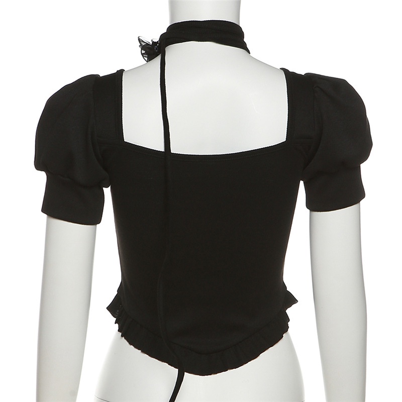 Áo Thun Ngắn Tay Thêu Hoa Thời Trang Dành Cho Nữ