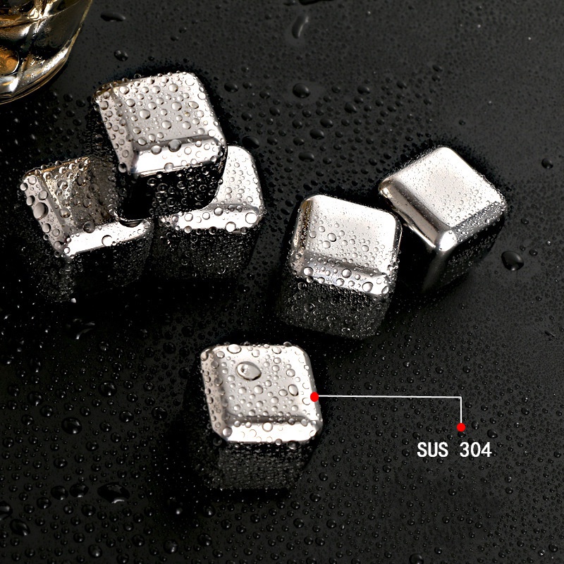 SUPO DEPOT - Set 4 viên đá làm lạnh bằng thép không gỉ cấp thực phẩm tái sử dụng