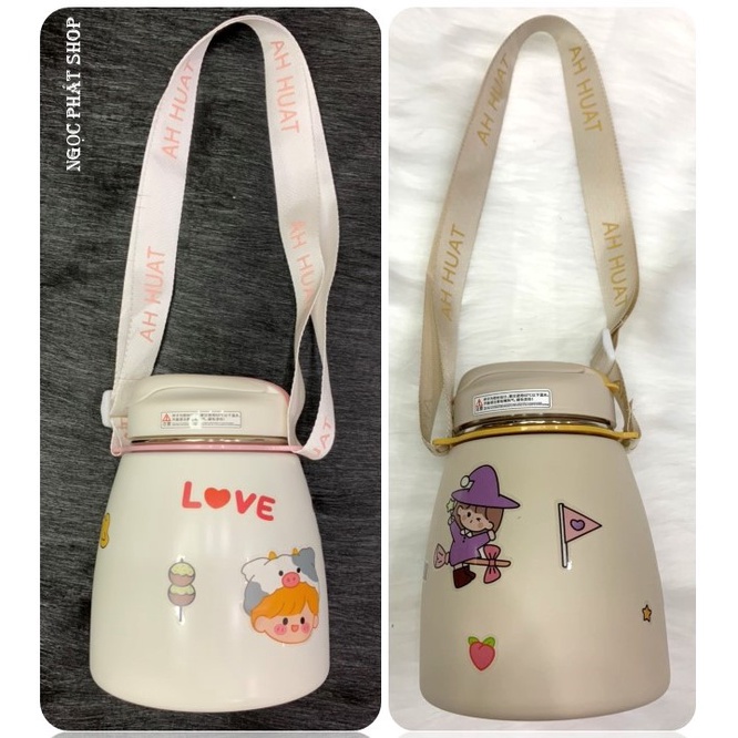 Bình giữ nhiệt cao cấp AHHUAT_900ml inox 304_Kiểu dáng Độc đáo (Chứa nước uống hoặc đồ ăn)