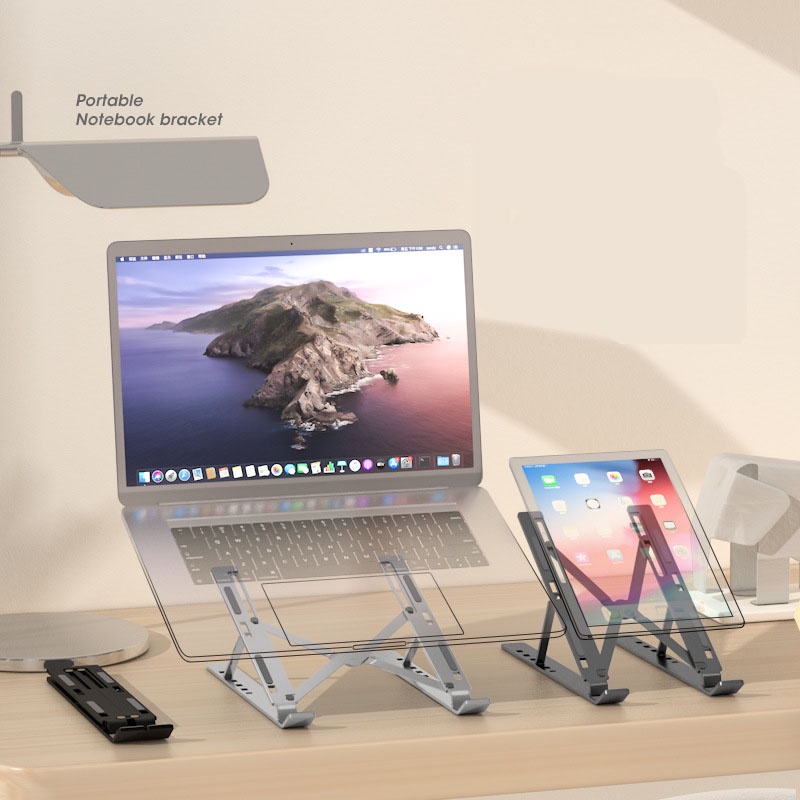 Giá đỡ laptop, macbook , ipad N3 gấp gọn điều chỉnh độ cao chống mỏi cổ , đế tản nhiệt kê laptop 14 inch 15.6 inch