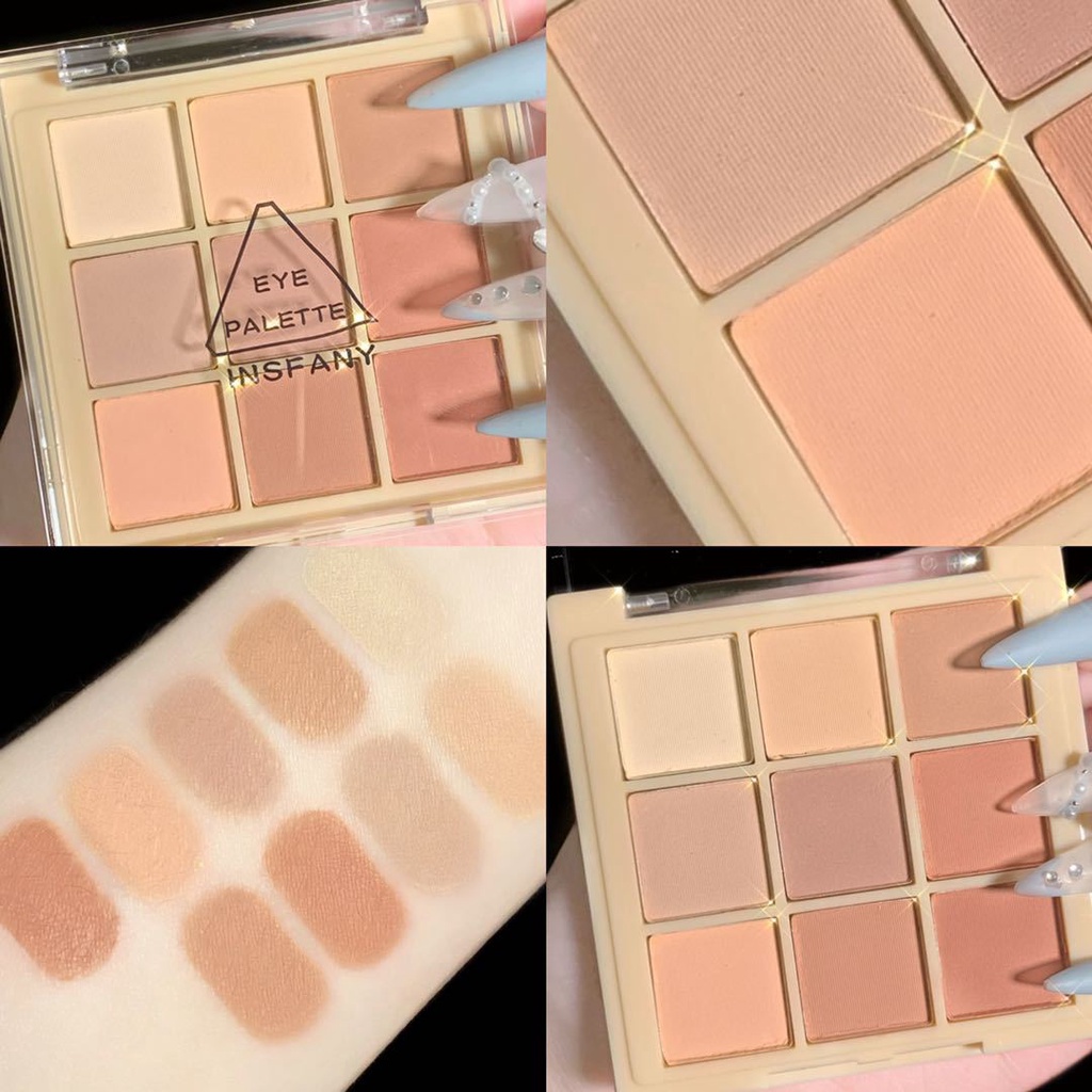 Bảng Phấn Mắt 9 Màu Trang Điểm Lấp Lánh/Ánh Kim Tuyến