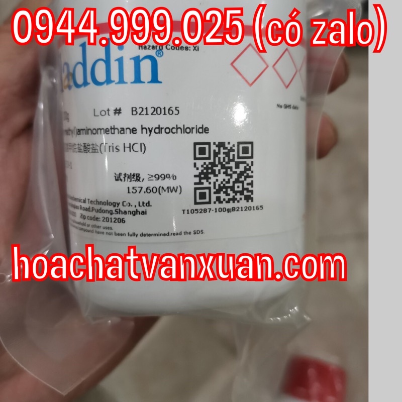 Chất Tris-HCl Tris hydrochloride tris HCl lọ 100g Tris-hydrochloride CAS 1185-53-1