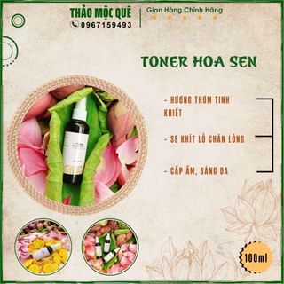 Toner hoa sen dưỡng ẩm cho da mặt, cân bằng độ pH - Nước xịt khoáng cấp ẩm cho mọi loại da 100ml