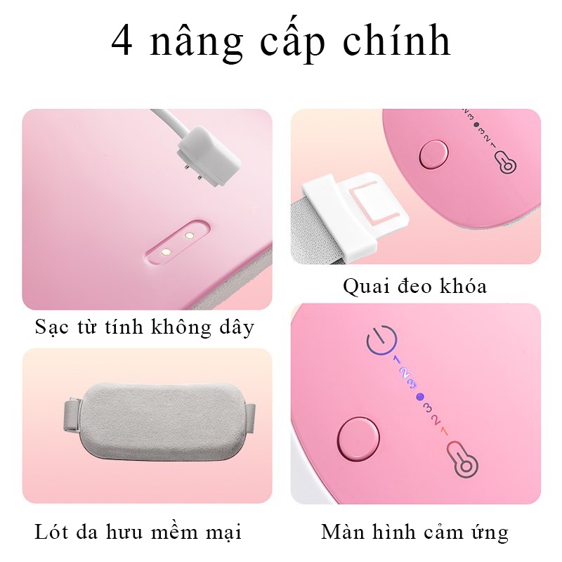 Máy Massage Giảm Đau Bụng Kinh Nguyệt Làm Ấm Bụng tích hợp massage , Làm Ấm Tử Cung Cho Phụ Nữ Đến Kì Bảo Hành [3 Tháng]