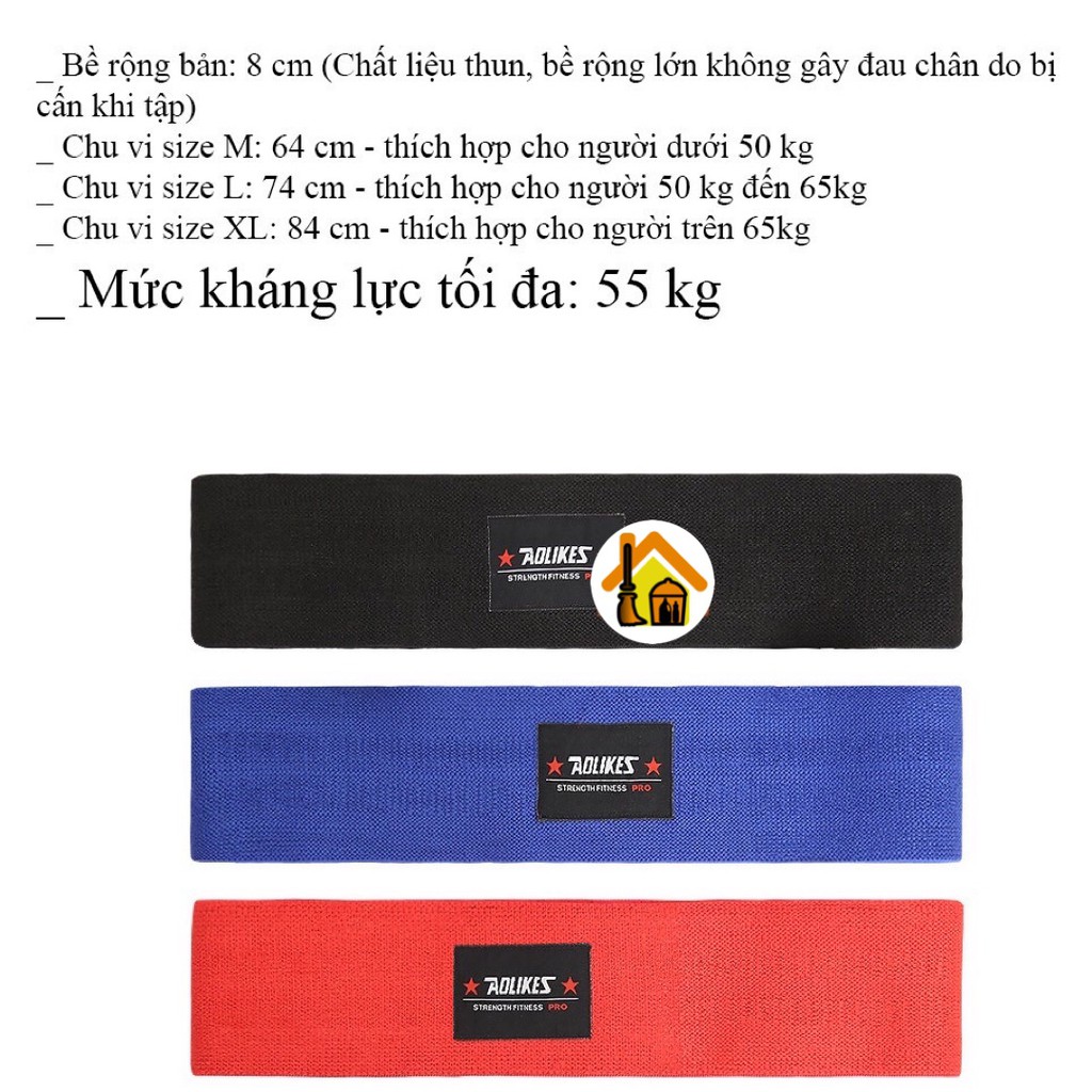 Dây tập mông chân đùi bụng mini band kháng lực aolikes TINZ|Mã TTG-13-A