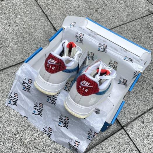 ✅shinnava✅Giày Air Force 1  On It Dunk vs. AF1, Giày Thể Thao Xám Vệt Xanh Da Lộn new 2022 Full Box tặng dây