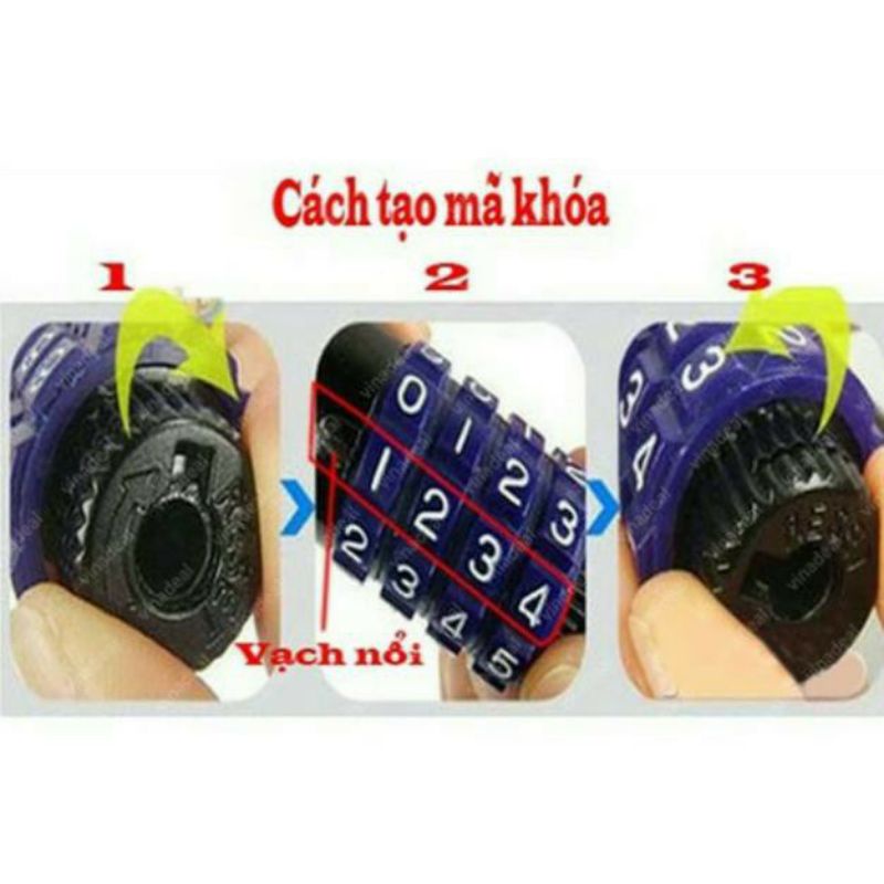 Khóa Xe Đạp 5 Số Dây Cáp Đổi Mã