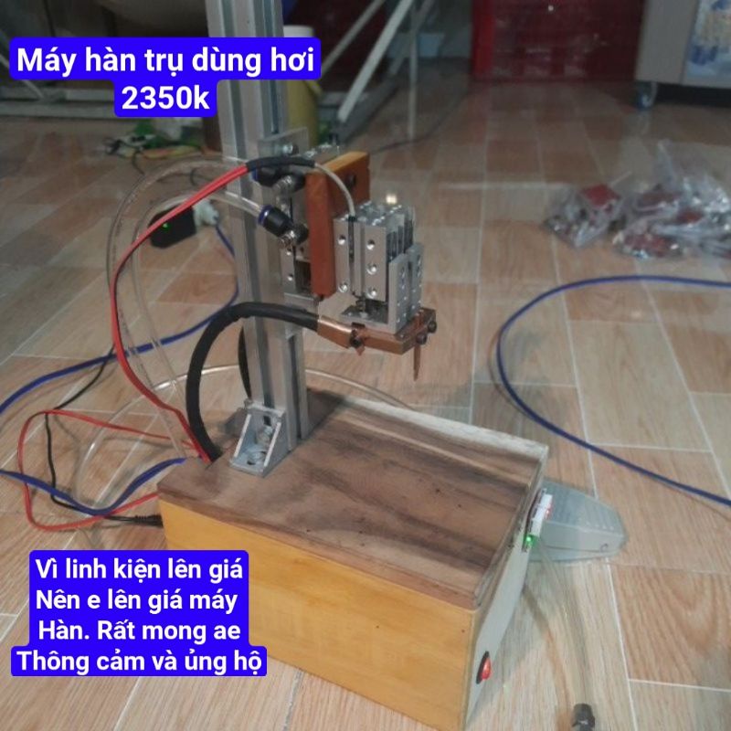 Máy hàn cell pin trụ dùng hơi
