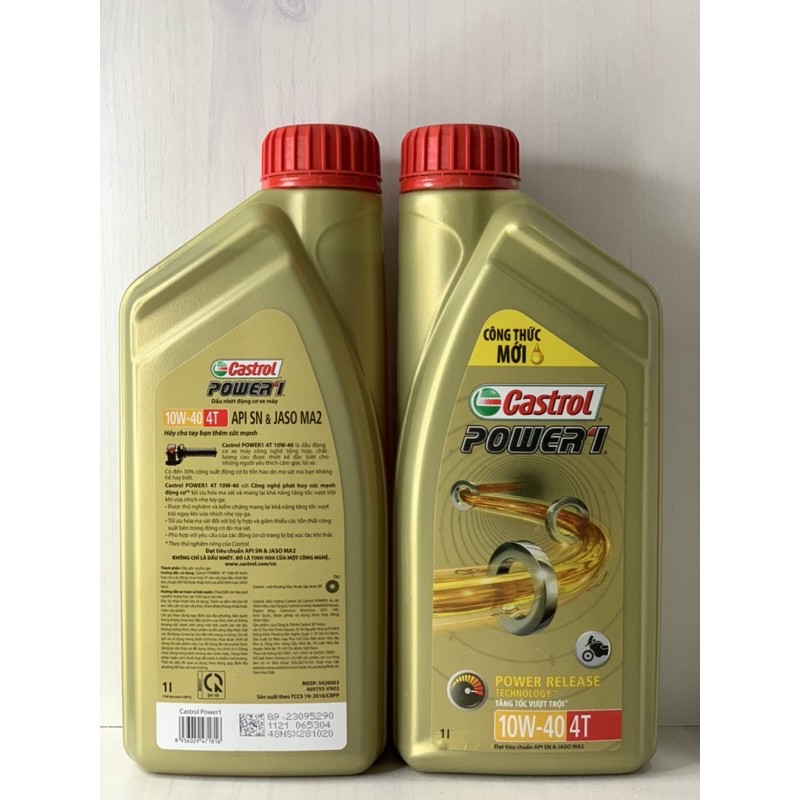 Nhớt XE SỐ Castrol Power 1 4T, SAE 10W40, API SN