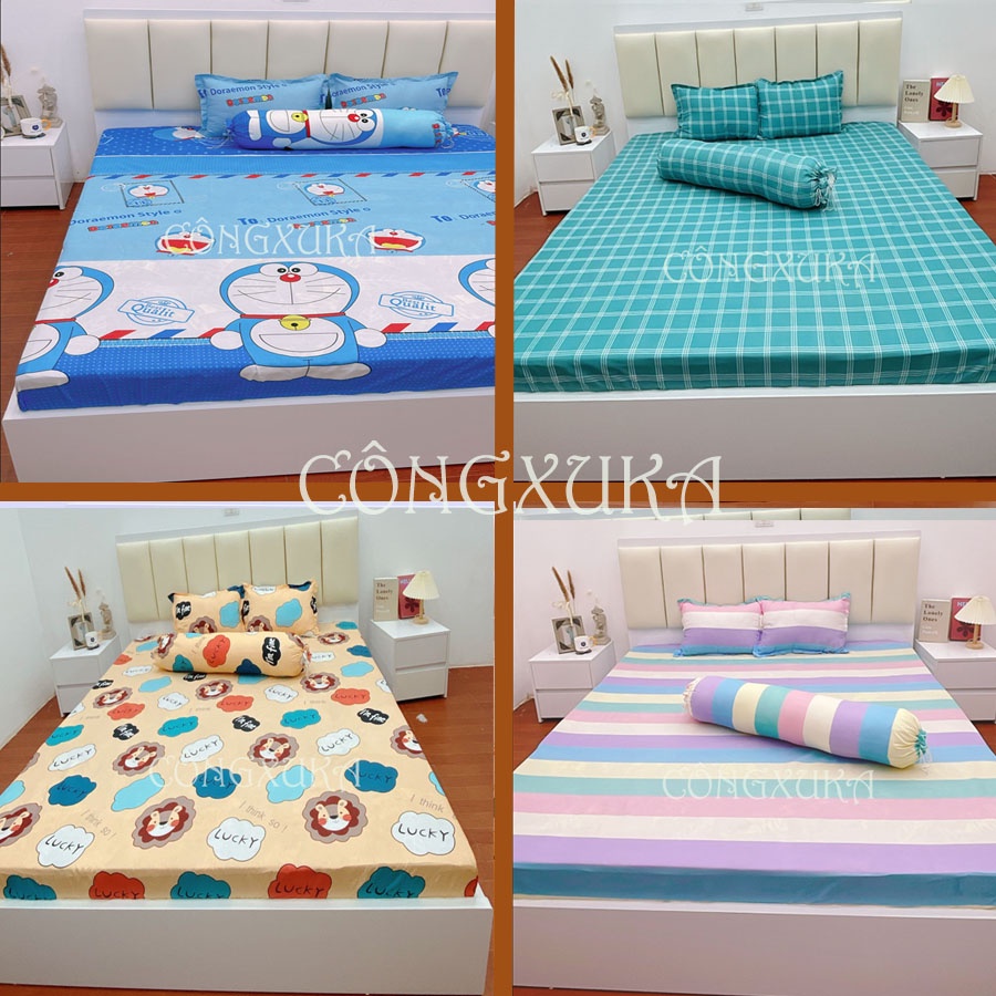 Ga trải giường Cotton Poly 1m2, 1m6, 1m8, 2m2 thoải mái lựu chọn mẫu đẹp