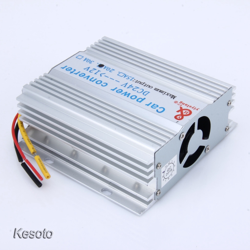 Car Power Supply DC 24V to 12V 20A Converter Step Down Inverter Transformer