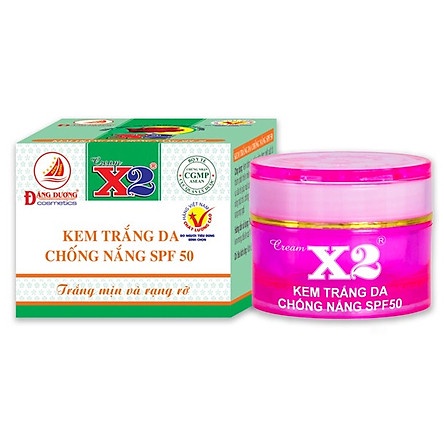 Kem X2 trắng da chống nắng spf 50