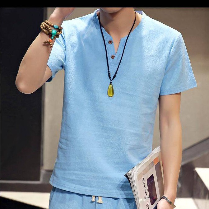 HÀNG HÓT [FREESHIP _50K] Áo Đũi Nam Cổ Tàu Mềm Mát Phong Cách Thời Trang Hàn Quốc | BigBuy360 - bigbuy360.vn