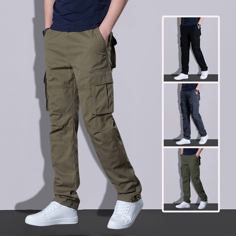 Quần Kaki Nam Lưng Chun Ống Suông Phối Túi Lính Chất Liệu Mềm Mại Phong Cách Ngầu Bụi Bặm ZENKOPHUKIEN MEN QUAN 049