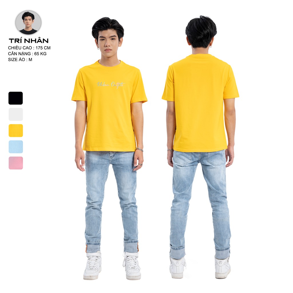 Áo Thun Tay Ngắn Nữ Nam ATR02  Outfitters In Chữ Form Suông 100 Cotton 4 Chiều Local Brand