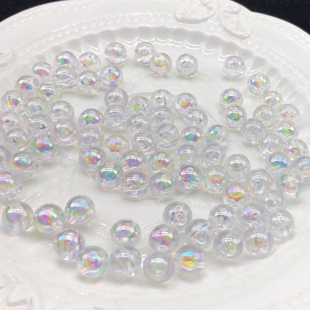 Hạt tròn bằng acrylic màu sắc 4-10mm dùng làm trang sức chuỗi