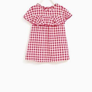 Váy zara kẻ caro đỏ bèo 1-5y