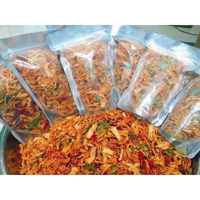 500g khô gà lá chanh + 500g Heo khô cháy tỏi | KingFood - Thế Giới Đồ Ăn Vặt - Đồ Ăn Vặt Hà Nội