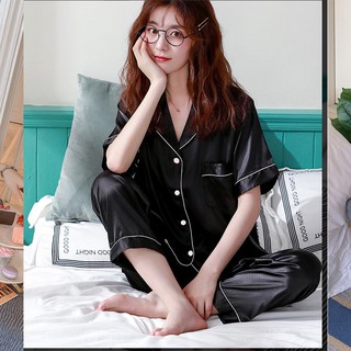 Đồ bộ Pijama - Bộ ngủ lụa satin dài đẹp Quyến Rũ B59