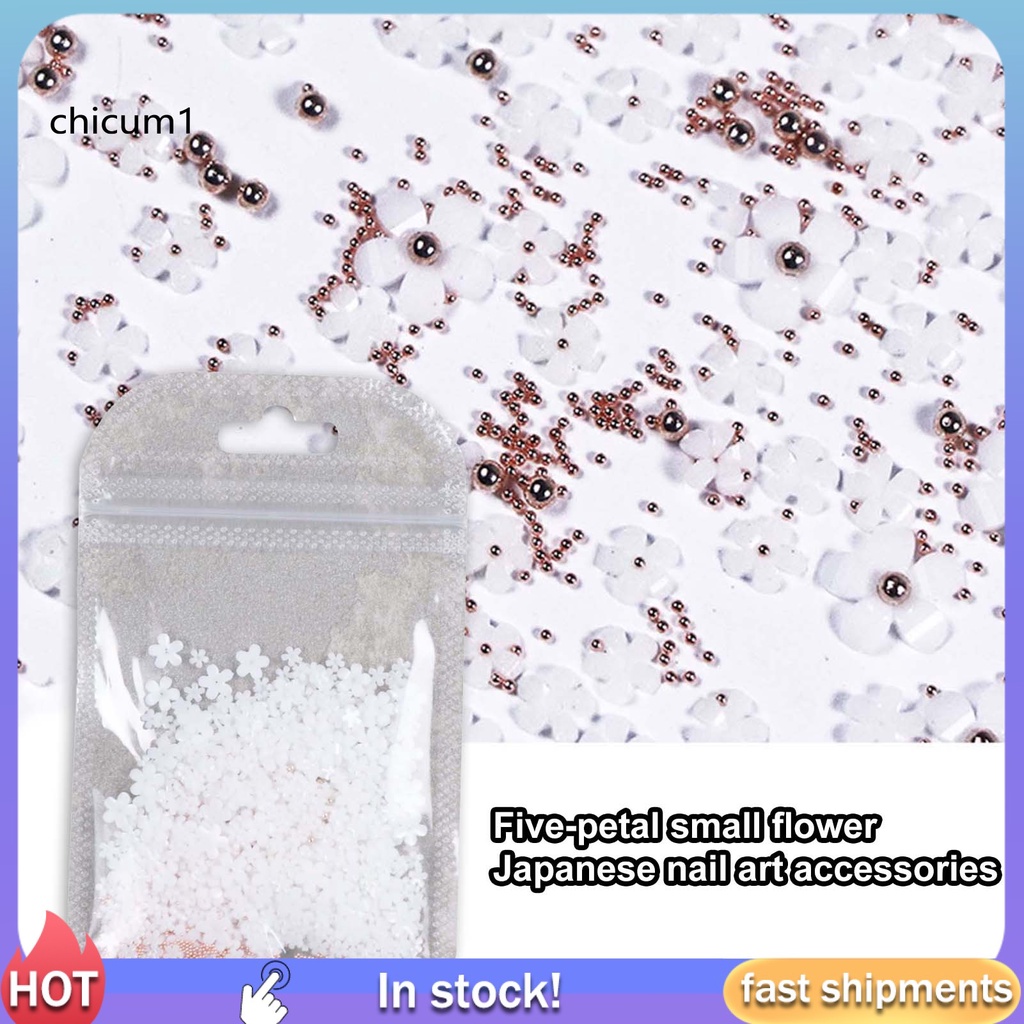 [Hàng mới về] Gói phụ kiện hoa nhựa resin trang trí gắn móng sáng tạo cho phái nữ