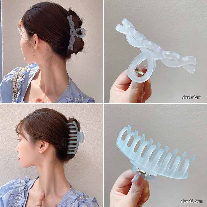 Kẹp tóc cỡ lớn nhiều màu sắc tùy chọn phong cách Hàn Quốc