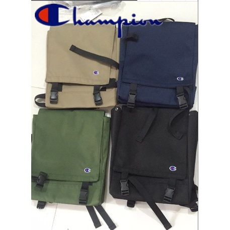 * * Túi Đeo Vai champion Vải canvas Nhẹ Màu Xanh Lá Cây Thời Trang Hàn Quốc Có Sẵn 01 Thương Hiệu Lớn c Chống Nước Cho Học Sinh Trung Học Nam Và Nữ