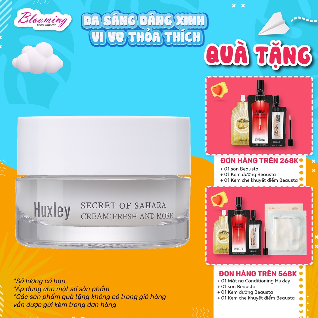 Kem Dưỡng Ẩm, Sáng Da Huxley Cream; Fresh And More 7ml (Huxley Mini)