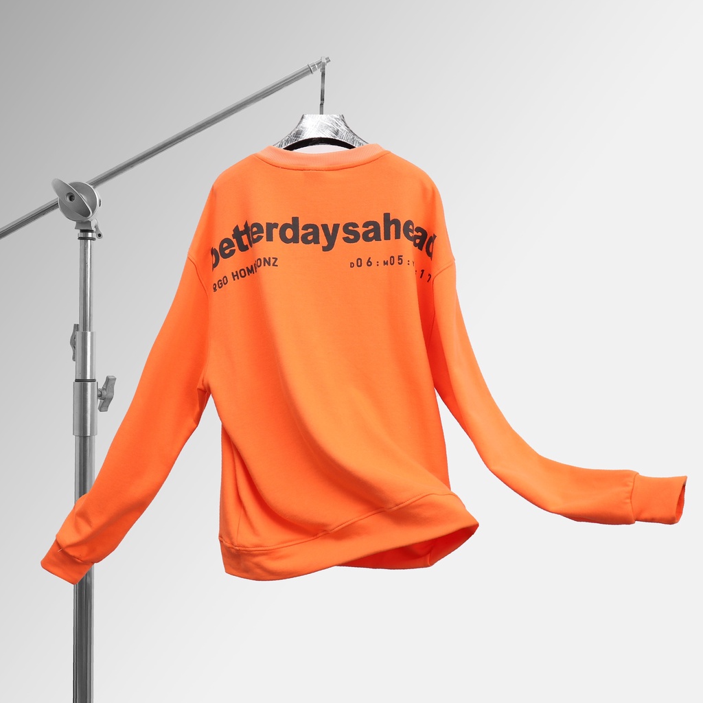 Áo Sweater Form Rộng Mùa Đông Sweater Betterdaysahead Gonz - Màu Cam | BigBuy360 - bigbuy360.vn