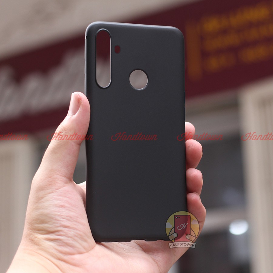 Ốp Lưng Realme 5i / Realme 5s Silicone Cao Cấp Dẻo Đen Nhám Chống Trầy