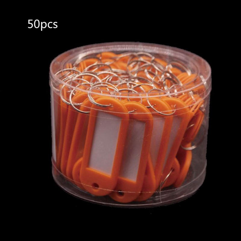 Set 50 Thẻ ID Gắn Thẻ ID Bằng Nhựa Siêu Bền Kèm Móc Khóa Tiện Dụng