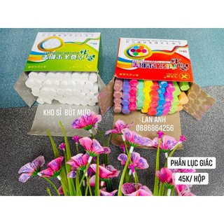 phấn lục giác 50 viên phấn màu , phấn trắng