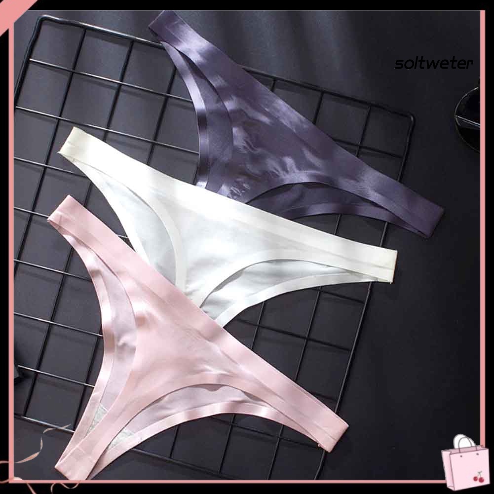 Set 2 Quần Lót Lọt Khe Lưng Thấp Màu Sắc Ngọt Ngào Quyến Rũ Cho Nữ