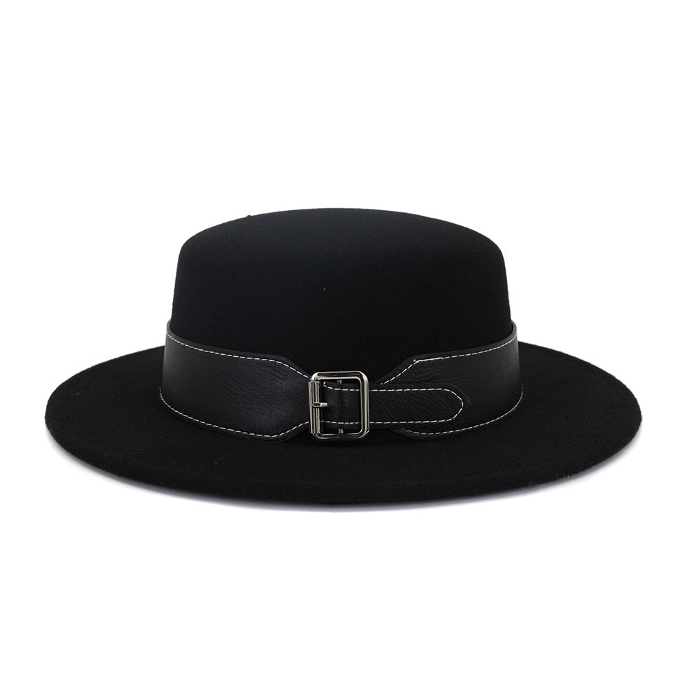 Mũ Phớt Boater Nữ Chóp Tròn Vành Ngắn Mugout TN04 - Nón Phớt Vintage Chụp Ảnh Chất Nỉ Cao Cấp | Mũ Chất HCM