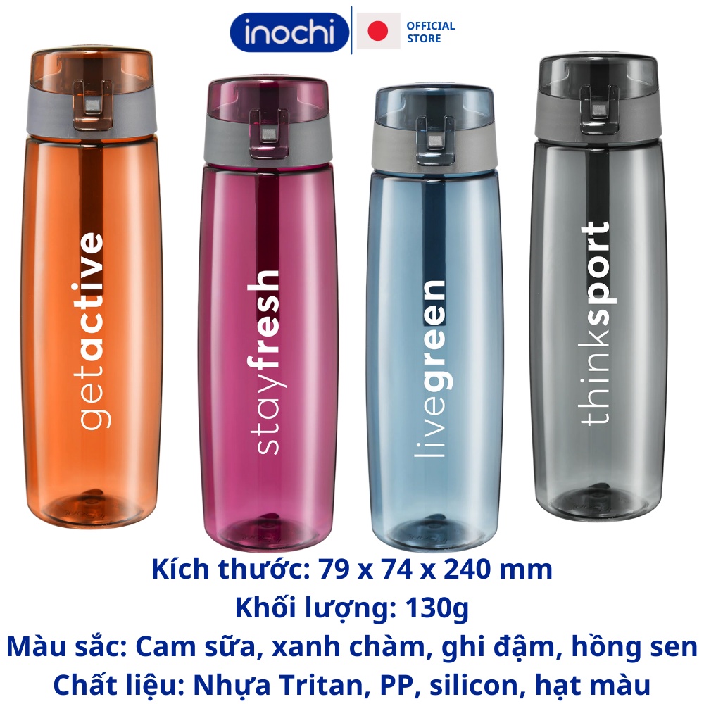 Bình nước thể thao Kita Active 700ml inochi tập gym
