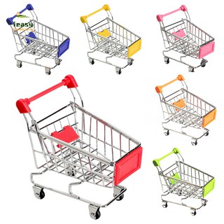 Mô hình xe đẩy mua hàng trong siêu thị kích thước mini xinh xắn đáng yêu