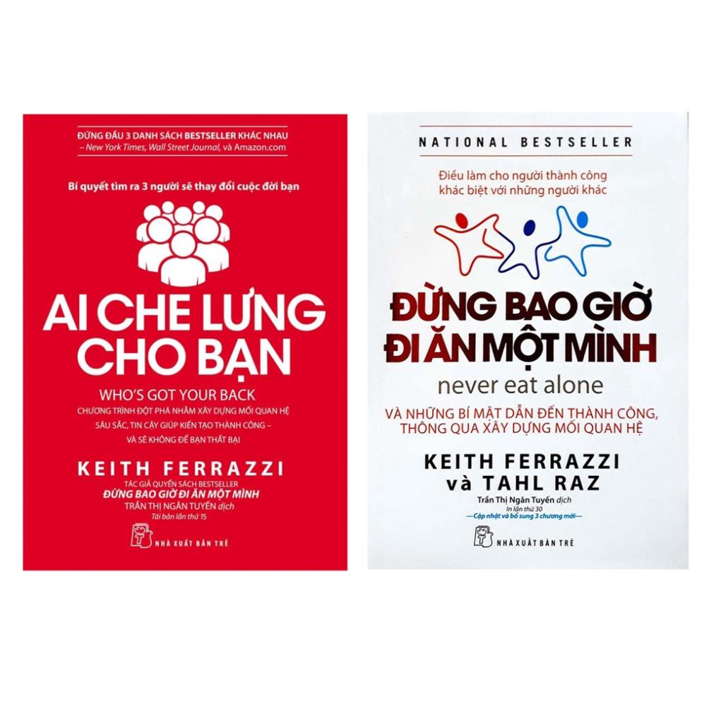 Sách - Combo Ai Che Lưng Cho Bạn + Đừng Bao Giờ Đi Ăn Một Mình - NXB Trẻ