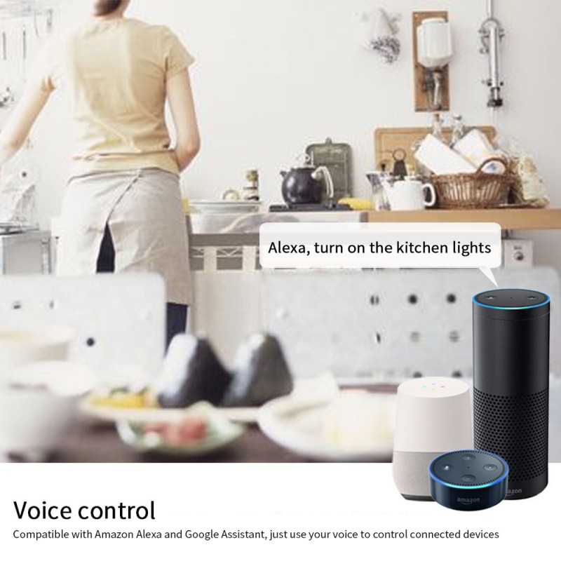 Công Tắc Đèn Thông Minh Không Dây 220v 1 Chiều Hỗ Trợ Amazon Alexa Google