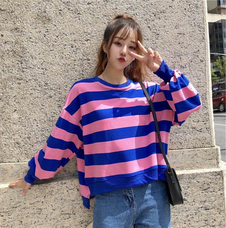 🌈M-4XL phong cách Hàn Quốc kích thước lớn thanh mẫu áo len dài tay lỏng quanh cổ top của phụ 🌸 | BigBuy360 - bigbuy360.vn