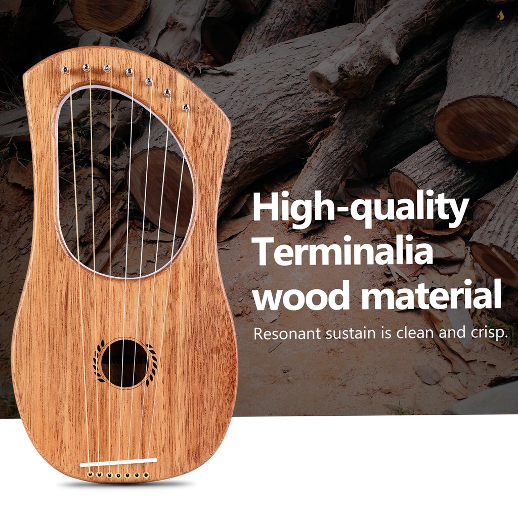 Set 7 Dây Đàn Lyre Harp Cổ Điển Kèm Túi Đựng/Dụng Cụ Cờ Lê/ Khăn Lau/Khăn Lau