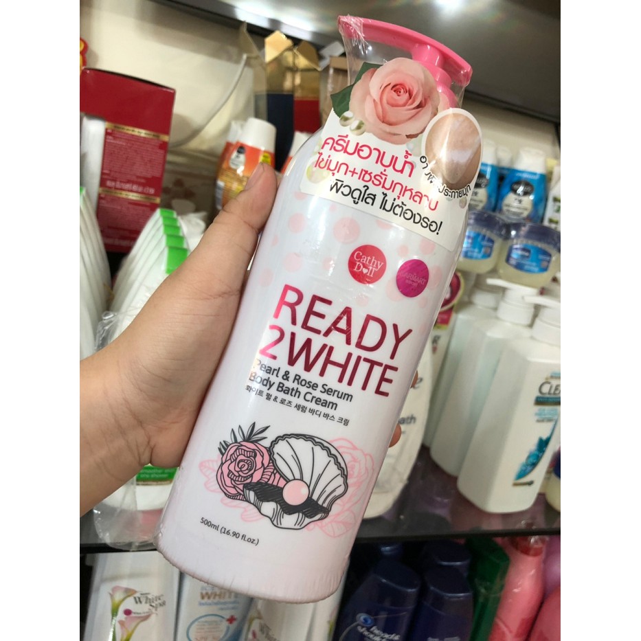 Sữa tắm trắng da Ngọc trai & Hoa hồng Cathy Doll Pearl & Rose Serum Body Bath Cream 500ml