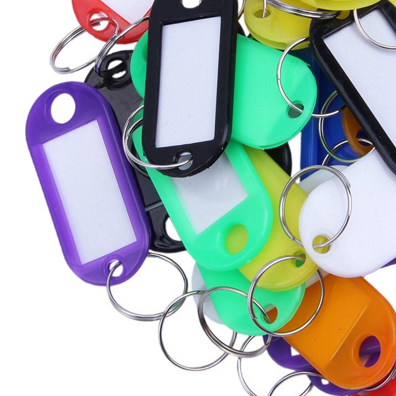 Set 32 Thẻ ID Hành Lý Bằng Nhựa Nhiều Màu Kèm Móc Khóa Tiện Dụng