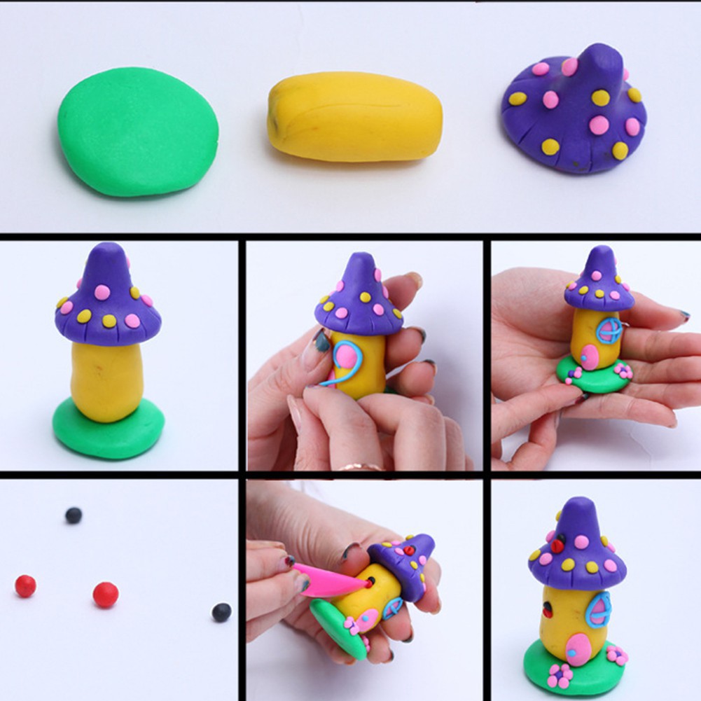 Kid Educational Toy Modeling 32 Colors Oven Bake Polymer Clay Block Set