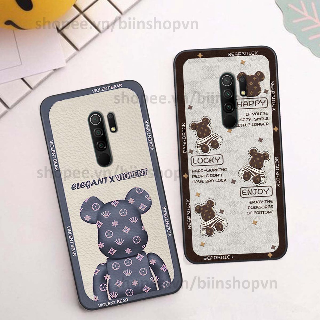 Ốp Xiaomi Redmi 9 hình gấu bear brick đẹp độc lạ, thời trang, cá tính