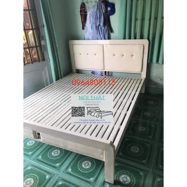 combo giường nệm 1m6x2m ( như hình) tặng 6 món